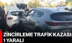 Zincirleme trafik kazası: 1 yaralı