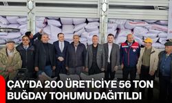 ÇAY’da 200 üreticiye 56 ton buğday tohumu dağıtıldı