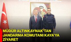 Müdür Altınkaynak’tan Jandarma Komutanı Kaya’ya ziyaret