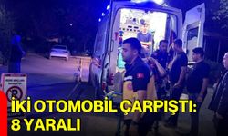 İki otomobil çarpıştı: 8 yaralı