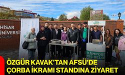 Özgür Kavak’tan AFSÜ’de çorba ikramı standına ziyaret