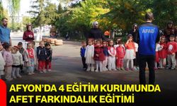 Afyon’da 4 eğitim kurumunda afet farkındalık eğitimi
