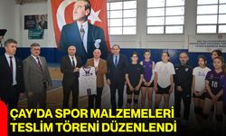 Çay’da Spor Malzemeleri Teslim Töreni düzenlendi