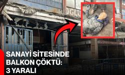 Sanayi sitesinde balkon çöktü: 3 yaralı