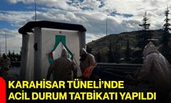 Karahisar Tüneli’nde acil durum tatbikatı yapıldı
