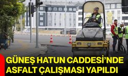 Güneş Hatun Caddesi’nde asfalt çalışması yapıldı