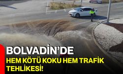 Bolvadin’de hem kötü koku hem trafik tehlikesi!