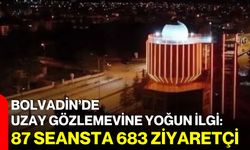 Bolvadin’de uzay gözlemevine yoğun ilgi: 87 seansta 683 ziyaretçi