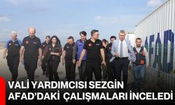 Vali Yardımcısı Sezgin, AFAD’daki çalışmaları inceledi