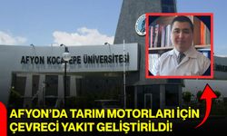 Afyon’da tarım motorları için çevreci yakıt geliştirildi!