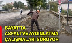 Bayat’ta asfalt ve aydınlatma çalışmaları sürüyor