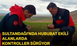 Sultandağı’nda hububat ekili alanlarda kontroller sürüyor