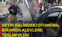 Seyir halindeki otomobil bir anda alevlere teslim oldu