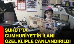 Şuhut’ta Cumhuriyet’in ilanı özel kliple canlandırıldı