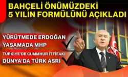 Bahçeli önümüzdeki 5 yılın formülünü açıkladı!