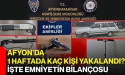 Afyon’da 1 haftada kaç kişi yakalandı? İşte emniyetin bilançosu