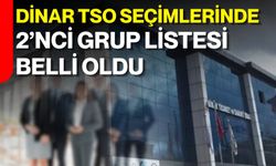 Dinar TSO seçimlerinde 2’nci Grup listesi belli oldu