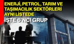 Enerji, petrol, tarım ve taşımacılık sektörleri aynı listede: İşte 6’ncı grup