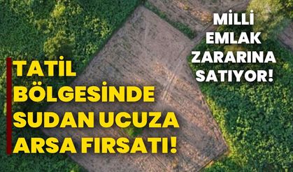 Tatil bölgesinde sudan ucuza arsa fırsatı! Milli Emlak zararına satıyor!