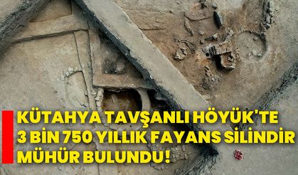 Kütahya Tavşanlı Höyük'te 3 bin 750 yıllık fayans silindir mühür bulundu!