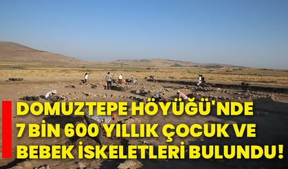 Domuztepe Höyüğü'nde 7 bin 600 yıllık çocuk ve bebek iskeletleri bulundu!