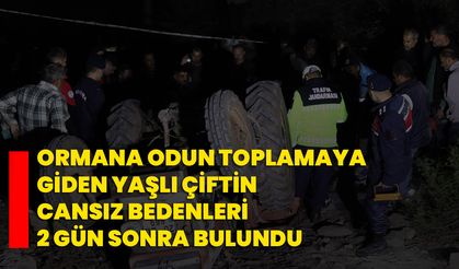 Ormana odun toplamaya giden yaşlı çiftin cansız bedenleri 2 gün sonra bulundu