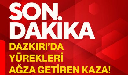 Dazkırı’da yürekleri ağza getiren kaza!