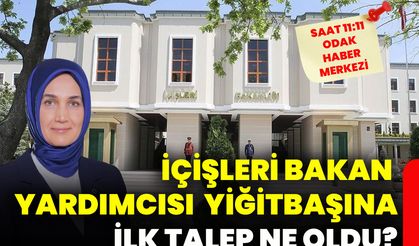 İçişleri Bakan Yardımcısı Yiğitbaşı'na ilk talep ne oldu?