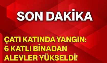 Çatı Katında Yangın: 6 Katlı Binadan Alevler Yükseldi!