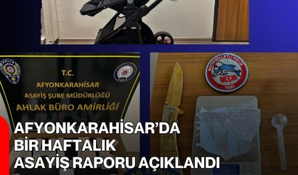 Afyonkarahisar’da Bir Haftalık Asayiş Raporu Açıklandı