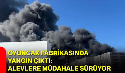 Oyuncak Fabrikasında Korkutan Yangın: Alevlere Müdahale Sürüyor