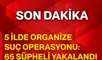 5 İlde Organize Suç Operasyonu: 65 Şüpheli Yakalandı