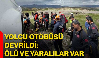 Yolcu Otobüsü Devrildi: 1 Ölü, 13 Yaralı
