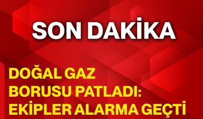 Doğal Gaz Borusu Patladı: Ekipler Alarma Geçti