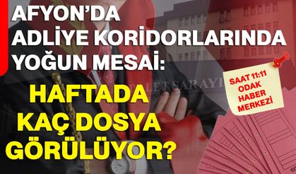 Afyon’da adliye koridorlarında yoğun mesai: Haftada kaç dosya görülüyor?