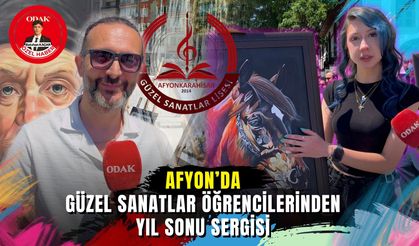 Afyon’da Güzel Sanatlar öğrencilerinden yıl sonu sergisi