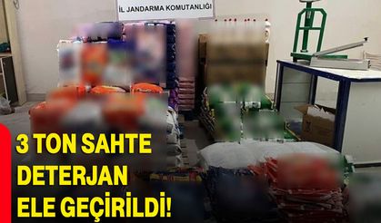 3 Ton sahte deterjan ele geçirildi