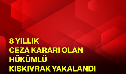 8 yıllık ceza kararı olan hükümlü kıskıvrak yakalandı
