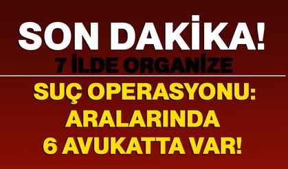7 ilde organize suç operasyonu: Aralarında 6 avukatta var!