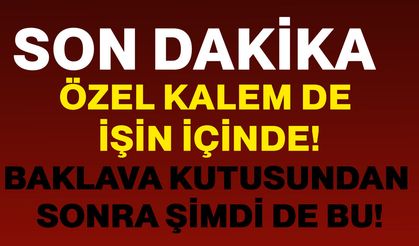 Özel kalem de işin içinde! Baklava kutusundan sonra şimdi de bu!