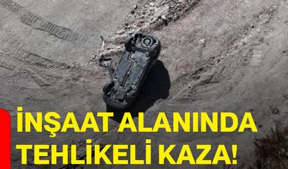 İnşaat alanında tehlikeli kaza!