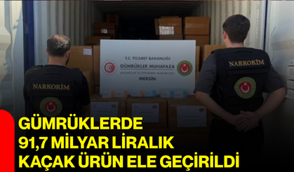 Gümrüklerde 91,7 milyar liralık kaçak ürün ele geçirildi
