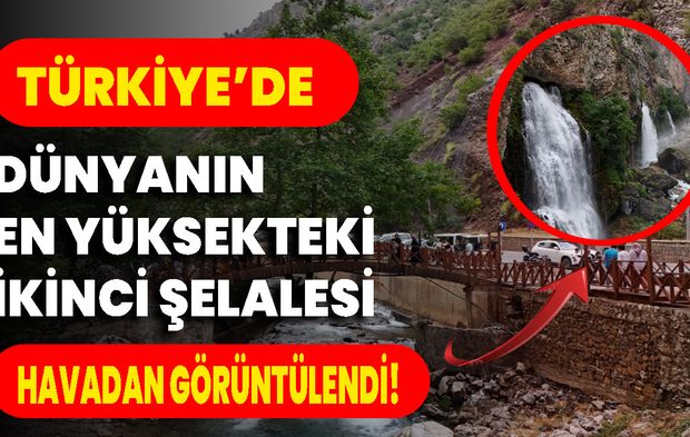 Türkiye’de Dünyanın En Yüksekteki İkinci Şelalesi Havadan Görüntülendi!