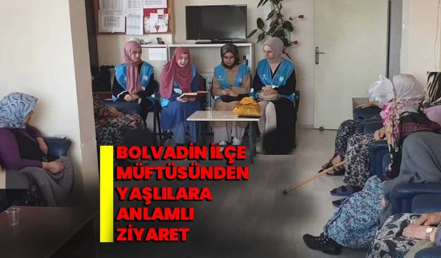 Bolvadin ilçe müftüsünden yaşlılara anlamlı ziyaret