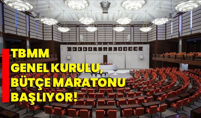 TBMM Genel Kurulu, bütçe maratonu başlıyor!