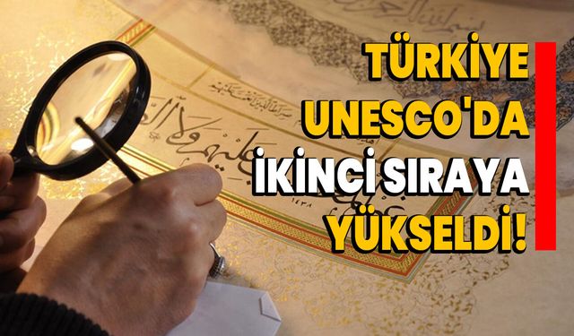 Türkiye UNESCO'da İkinci Sıraya Yükseldi!