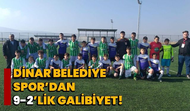 Dinar Belediye Spor’dan 9-2’lik galibiyet!