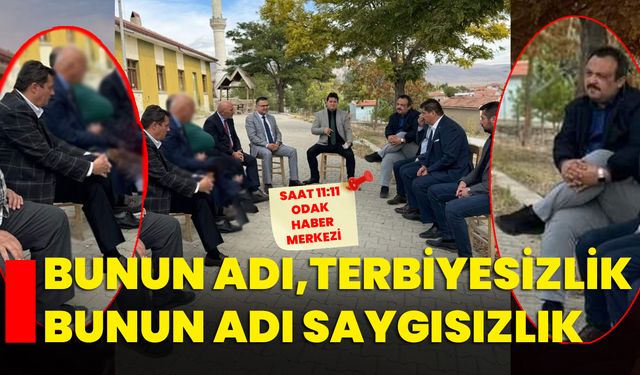 BUNUN ADI TERBİYESİZLİK BUNUN ADI SAYGISIZLIK