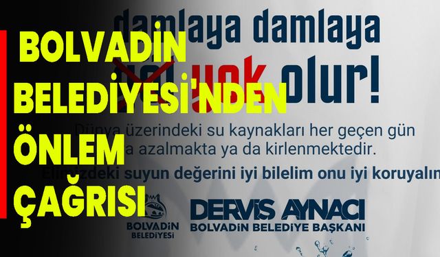 Bolvadin Belediyesi'nden Su İsrafına Karşı Önlem Çağrısı