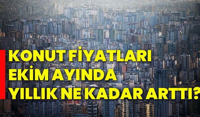 Konut fiyatları ekim ayında  yıllık ne kadar arttı?